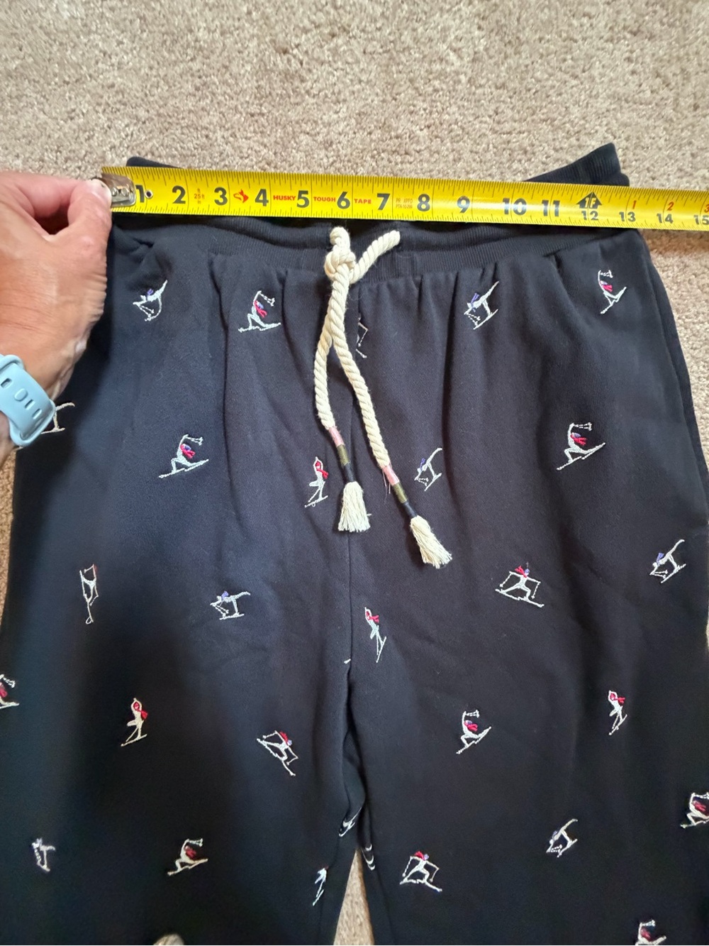 Small spiritual gangster namaski Hudson sweatpants joggers black embroidered ski - Picture 10 of 13